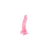Gode jelly courbe rose ventouse taille XL 22cm 